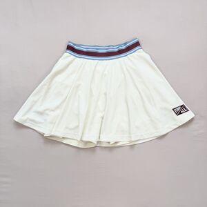 Fore All Brooklyn Pleated Skirt MEDIUM Angora White Cream Pockets Built In Short